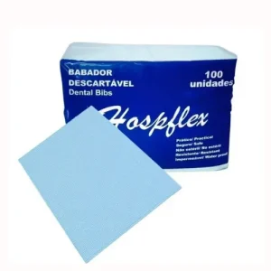 Babador Descartável Azul – Hospflex - 1